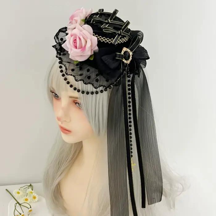 Chapeau gothique Lolita noir
