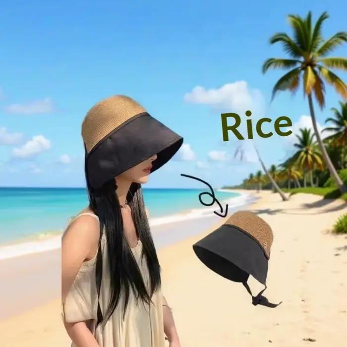 Chapeau de soleil polyvalent à large bord pour femme