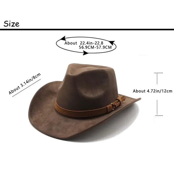 Chapeau de cow-girl en feutre pour femmes et hommes