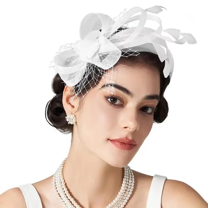 Bandeau de sauna à plumes pour la mariée