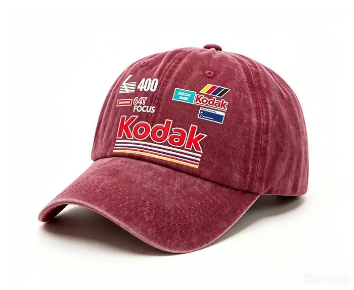 Nouvelle Arrivée 2026 Casquette de Baseball Kodak Effet Délavé