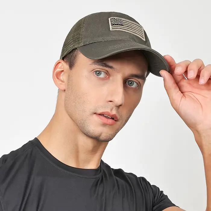 Casquette de baseball brodée drapeau américain