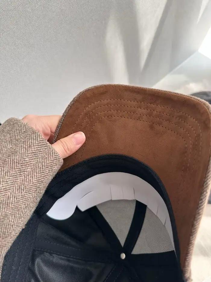 Casquette en laine à chevrons