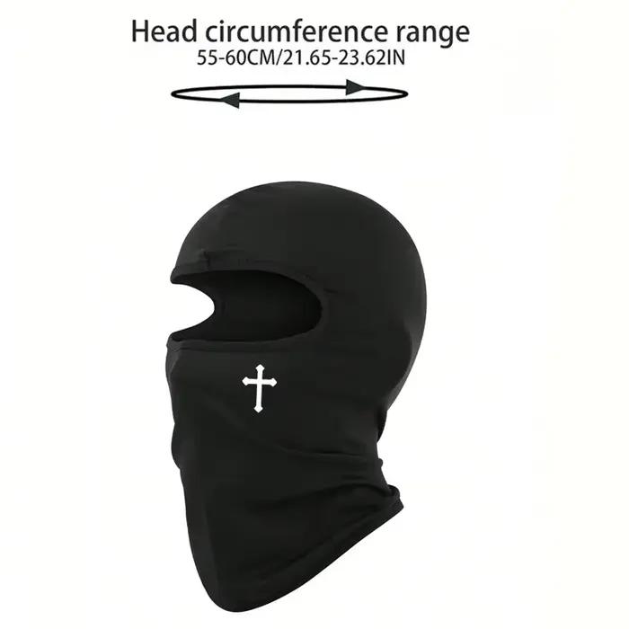 Cagoule croisée noire respirante pour hommes