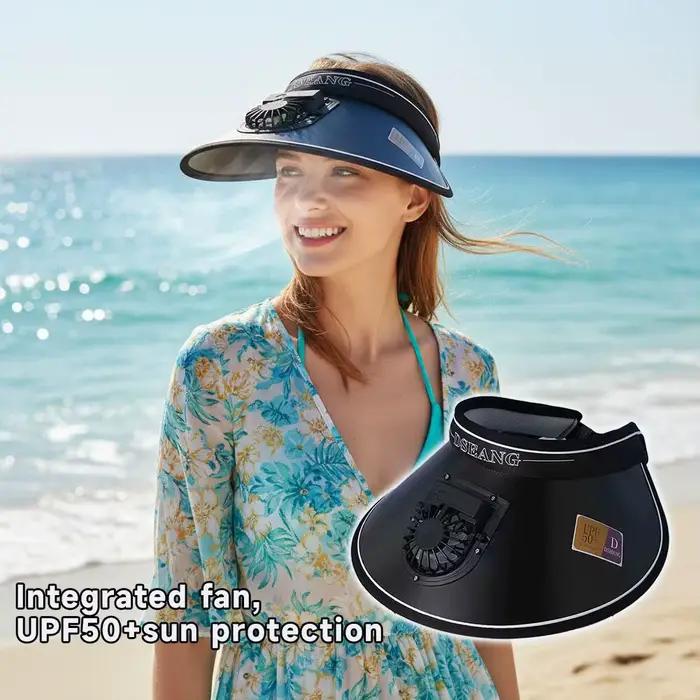 Chapeau ventilateur à large bord avec 3 vitesses réglables