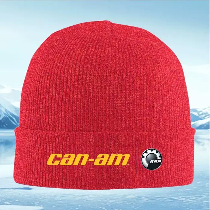 Can-Am logo BRP emblème marque automobile hommes femmes unisexe tricoté chapeau bonnet pull casquette hiver thermique chaud noël extérieur C