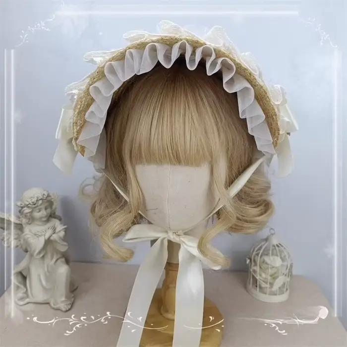 Chapeau Lolita multicolore fait à la main