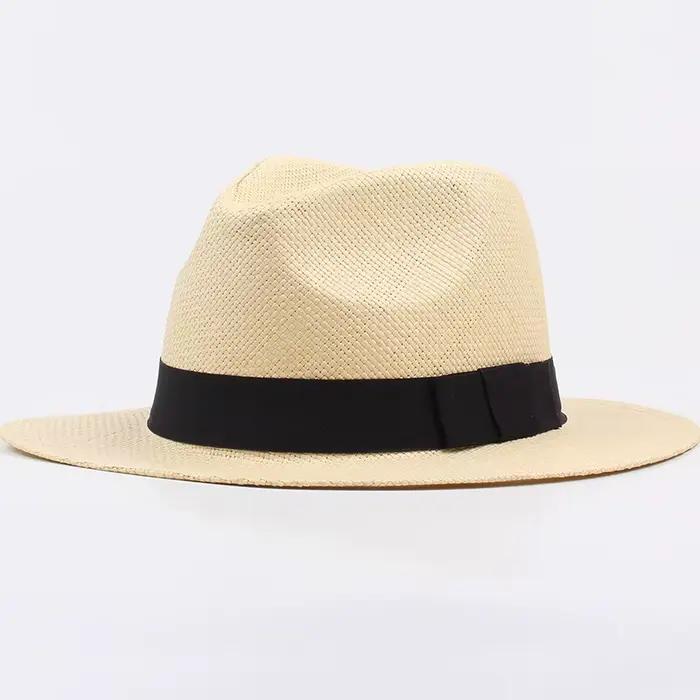 Chapeau de plage à bord plat pour hommes et femmes