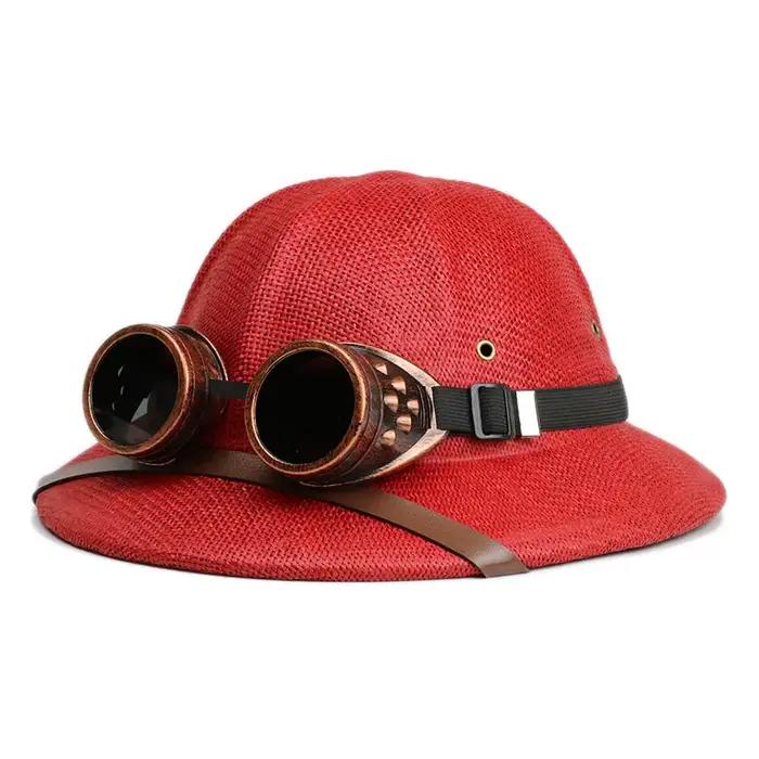 Casque d'été chapeau de paille en plein air hommes et femmes voyage