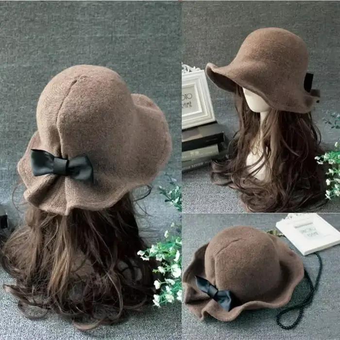 Chapeaux de seau en laine vintage pour femmes style sport chic protection solaire décontracté occasions printemps été