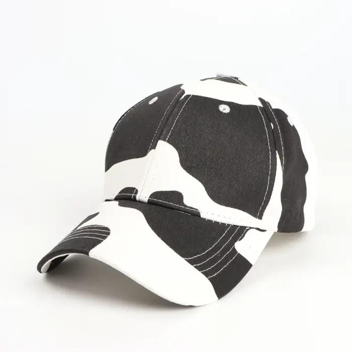 Casquette de baseball à motif vache à carreaux
