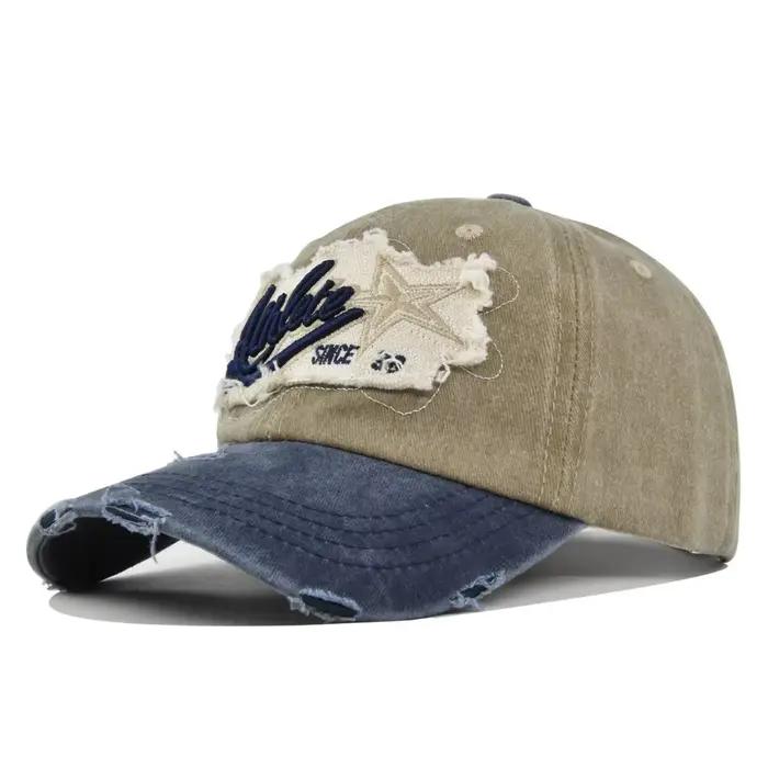 Athlète ​ Casquettes de Baseball délavées étoiles