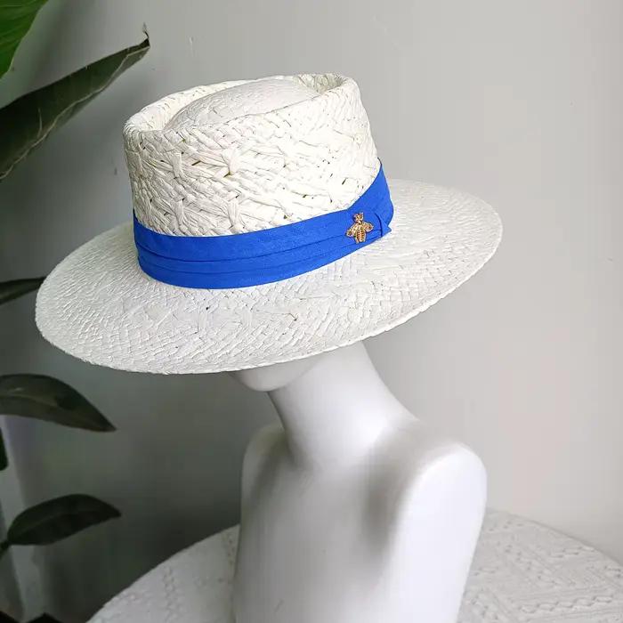Chapeau de plage Bohème unisexe tissé à la main pour femmes et hommes vacances d'été protection solaire style sport occasions décontractées