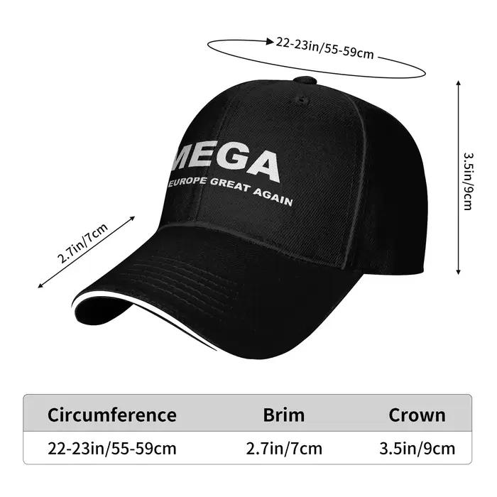 Casquette de baseball MEGA Make Europe Great Again pour femme et homme