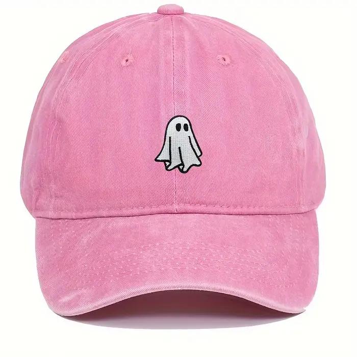 Chapeau de baseball brodé d'Halloween avec motif fantôme mignon