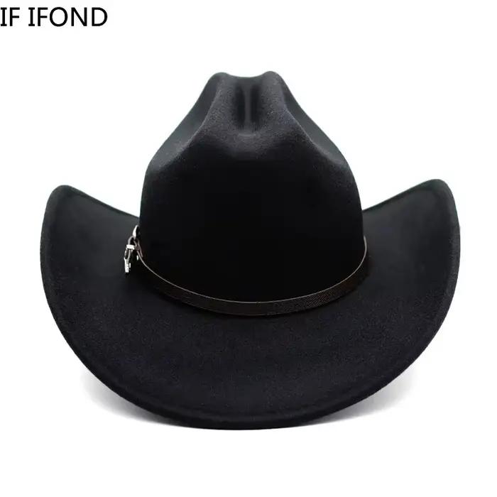 Chapeau de cowboy occidental vintage pour hommes et femmes