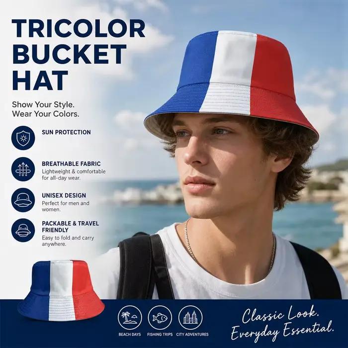 Chapeau de pêcheur avec drapeau national