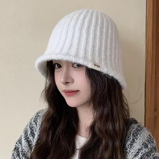 Chapeau seau en tricot pour femmes