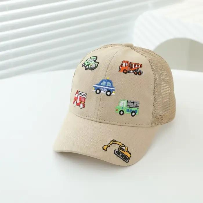 Nouvelles casquettes de baseball pour enfants à motifs de véhicules de dessins animés