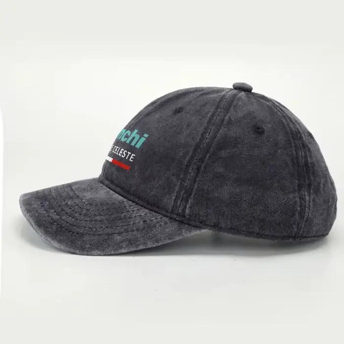Casquette de baseball en toile lavée Bianchi Passione Celeste