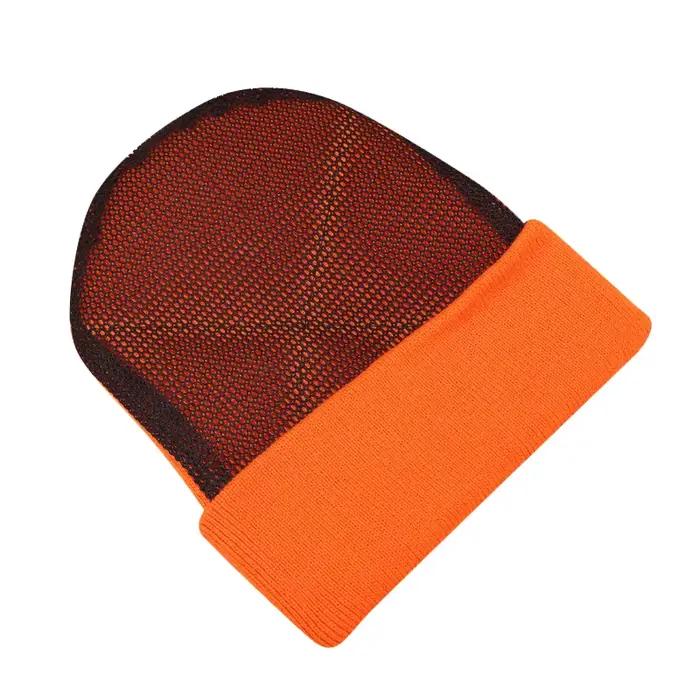 Nouveau hiver Logo personnalisé maille tricot chapeau unisexe Hip Hop élastique Skullies bonnets casquettes pour hommes femmes couleur unie chaud bonnet tricoté