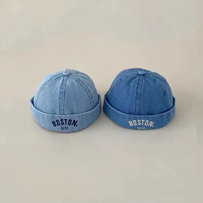 Casquette de melon en Denim coréen pour bébé