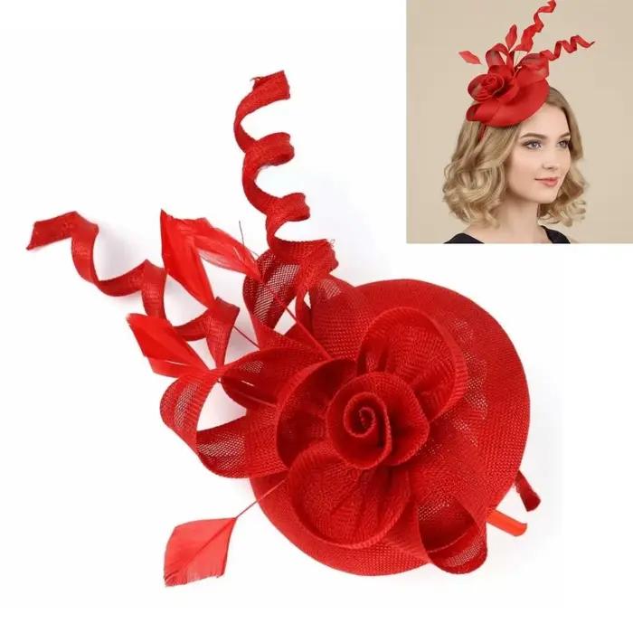 Fascinateur en maille florale pour femmes, accessoire de mode réglable, diadème floral pour mariages et fêtes