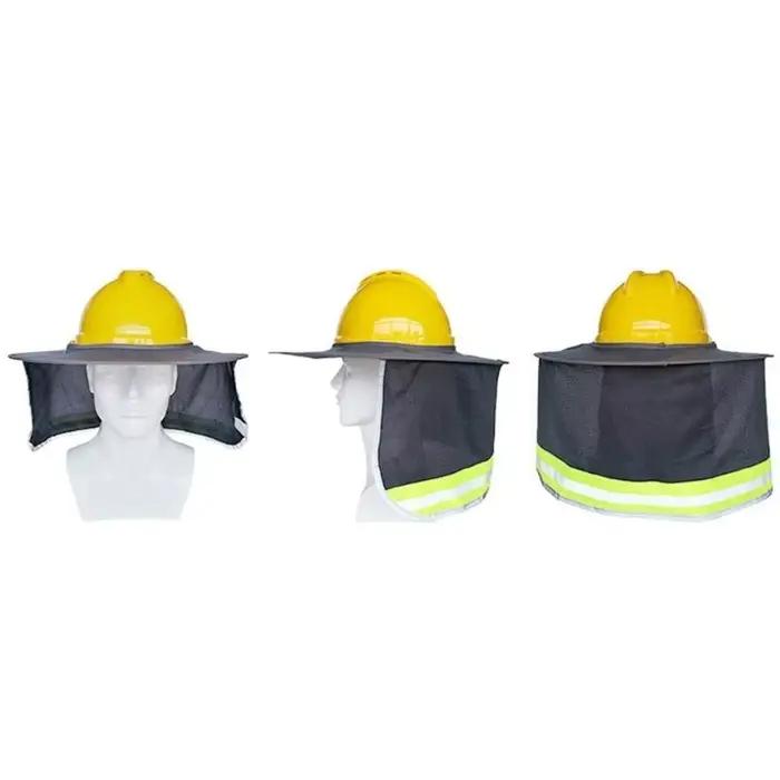 Chapeau de soleil protection solaire pour casques de sécurité bord large et bande réfléchissante adapté aux travaux extérieurs printemps été