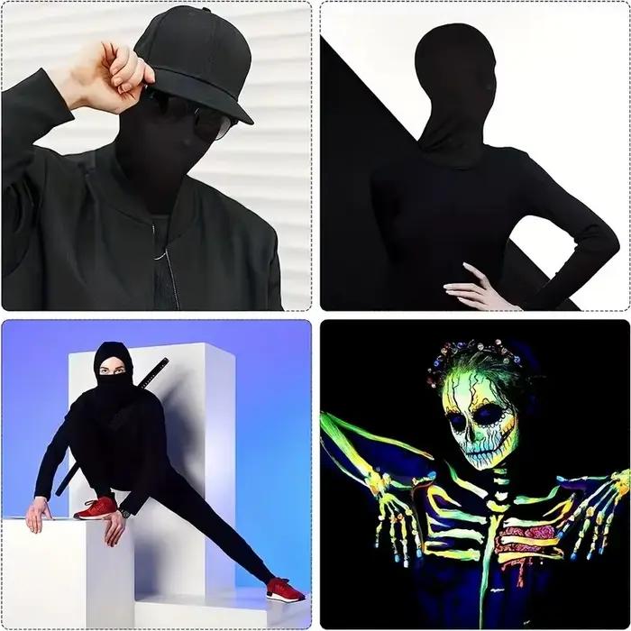 Cagoule noire couvrant le visage sans bord masque cadeau Protection solaire casquette de moto