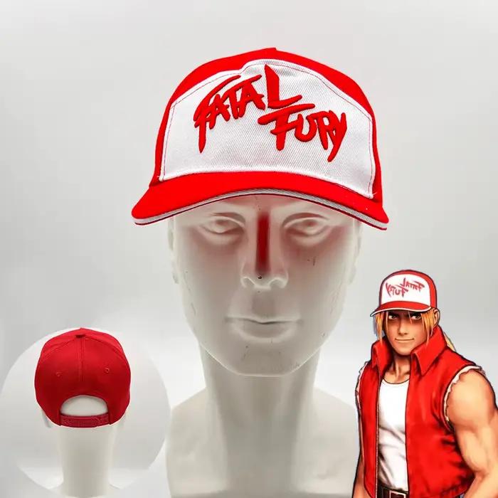 King of Fighters Fatal Fury Terry Bogard Cosplay casquettes de Baseball rouge broderie chapeau réglable chapeaux adulte unisexe accessoire de Costume