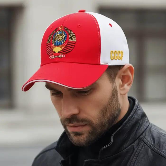Casquette de baseball brodée avec l'emblème national russe CCCP