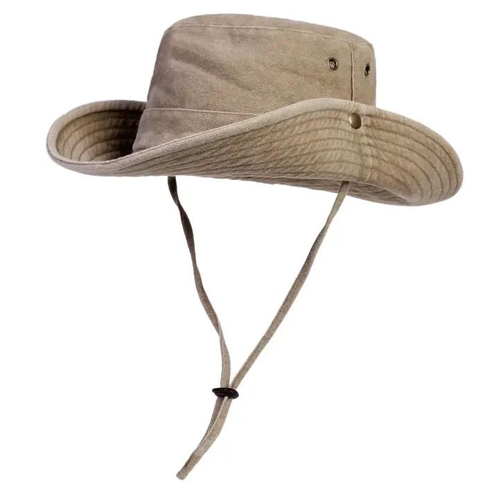 Chapeaux Bob Homme à Grand Bord Lavé