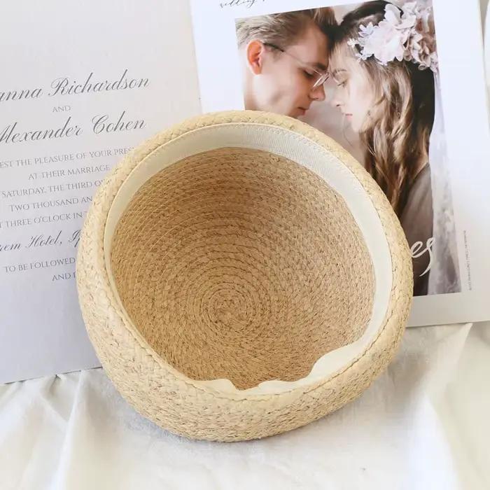 Chapeau Fedora Vintage 100% Raphia Naturel pour Femme