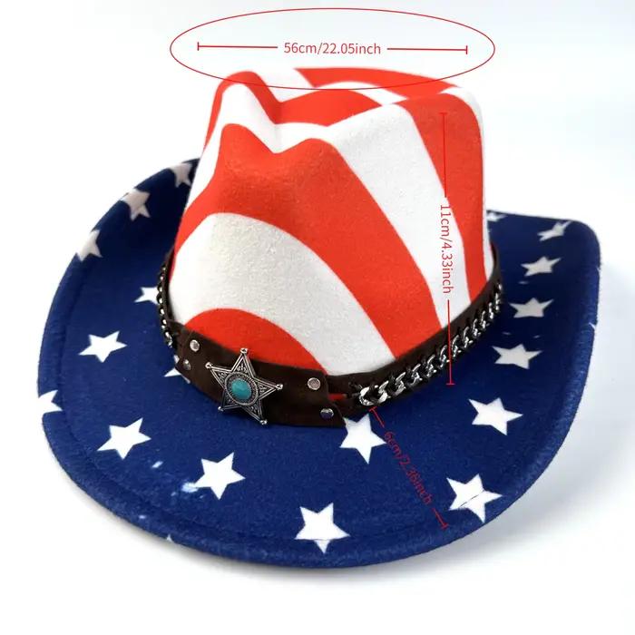 Chapeau de cowgirl à drapeau américain