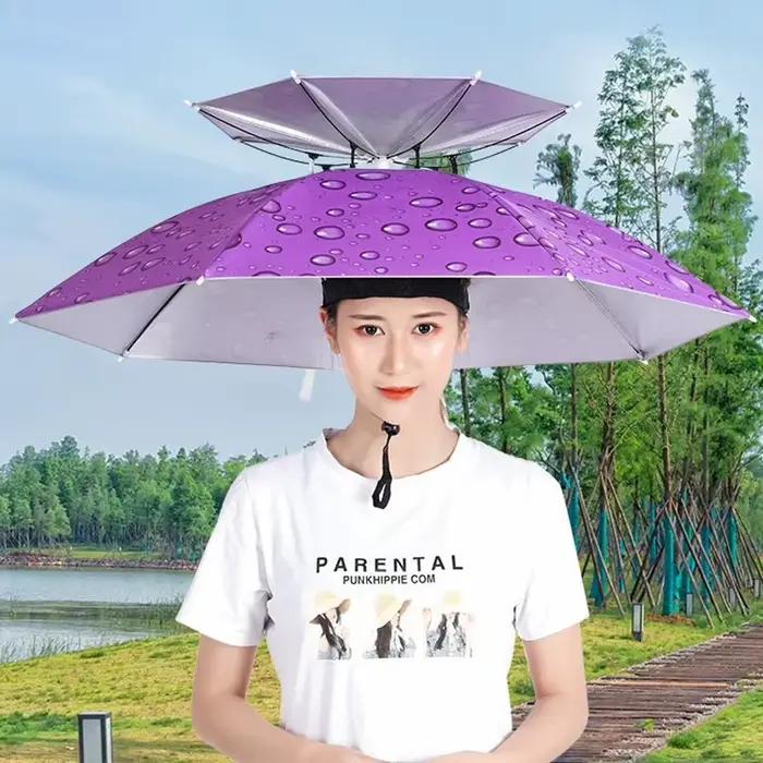 Chapeau parapluie de pluie pliable