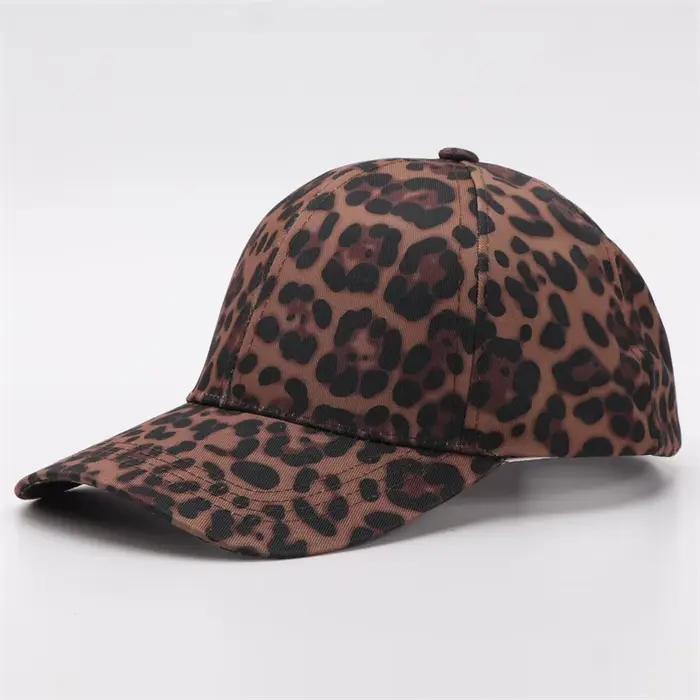 Casquette de baseball unisexe à imprimé léopard