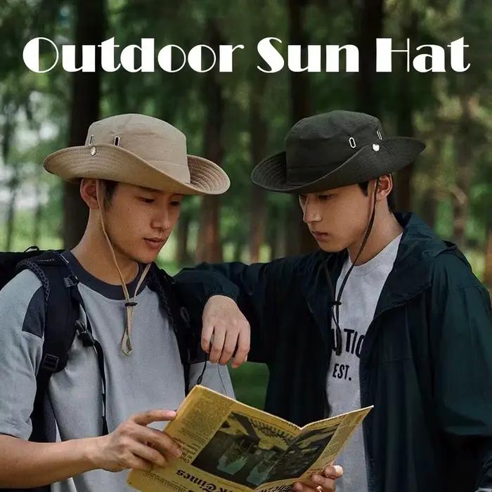 Chapeau de soleil d'été pour homme UPF 50+ à large bord