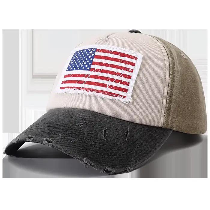 Casquette de Baseball brodée drapeau américain