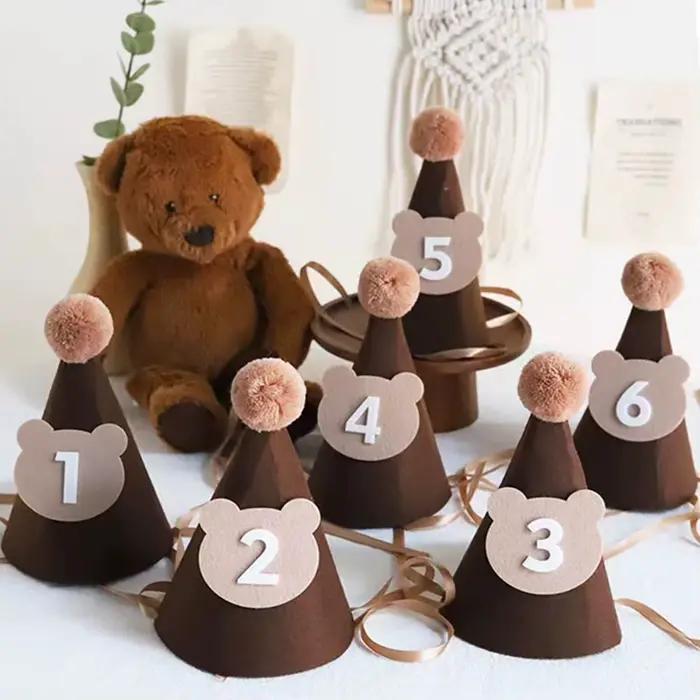 Chapeau d'Anniversaire en Feutre pour Bébé