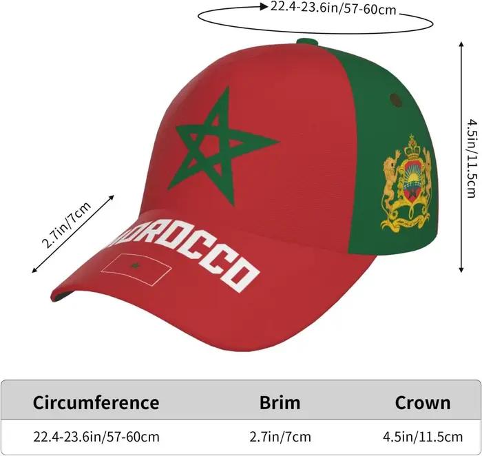 Casquette de Baseball drapeau marocain Cool