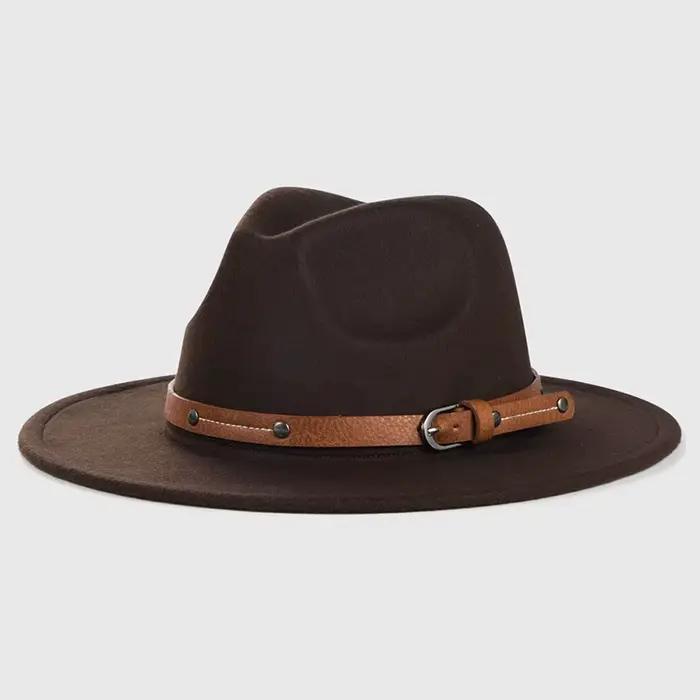 Chapeau Fedora en laine pour femmes et hommes