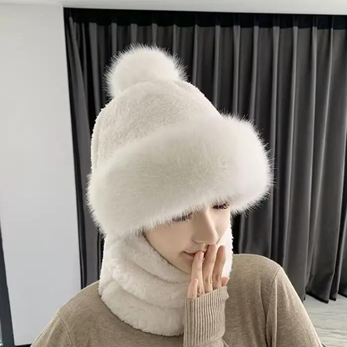 (BY) Bonnet d'hiver en cachemire polaire pour homme et femme