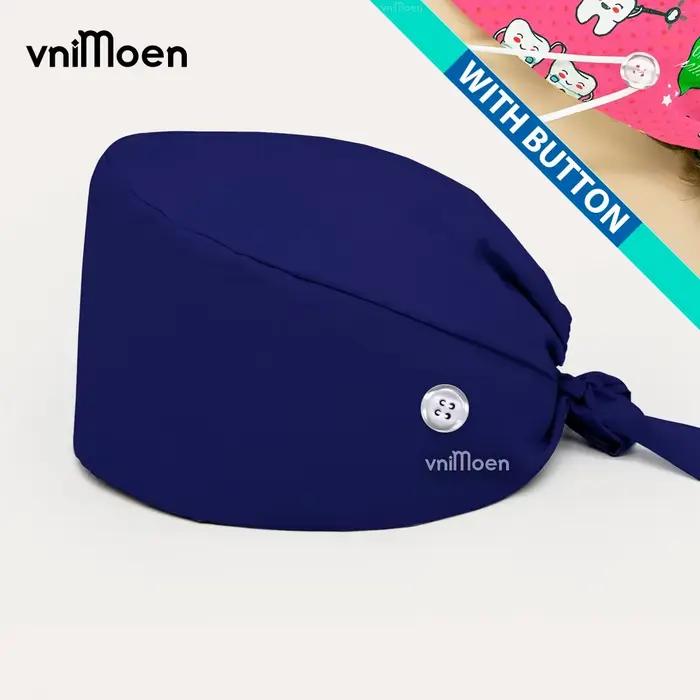 Casquettes de gommage bleu foncé avec bouton