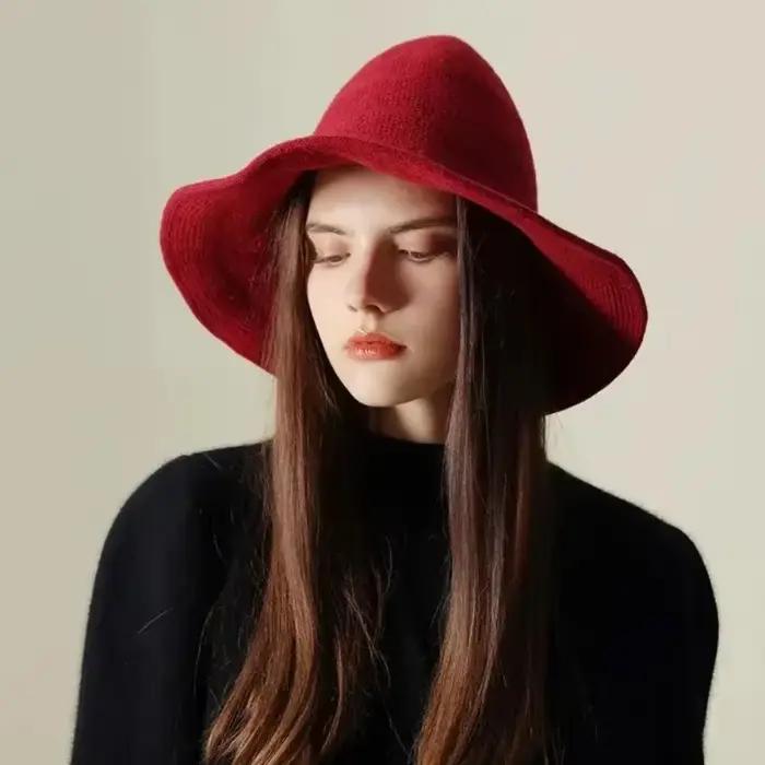 Chapeau de sorcière en laine tricoté pour fêtes halloween adultes occasions spéciales grande événement noël occasions costumées
