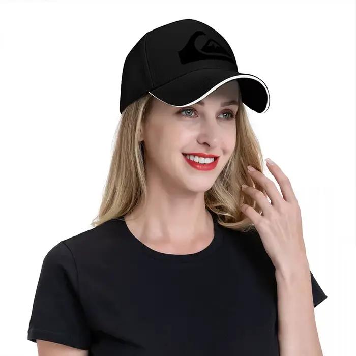 Casquette de baseball noire avec logo Quiksilver et motif montagne