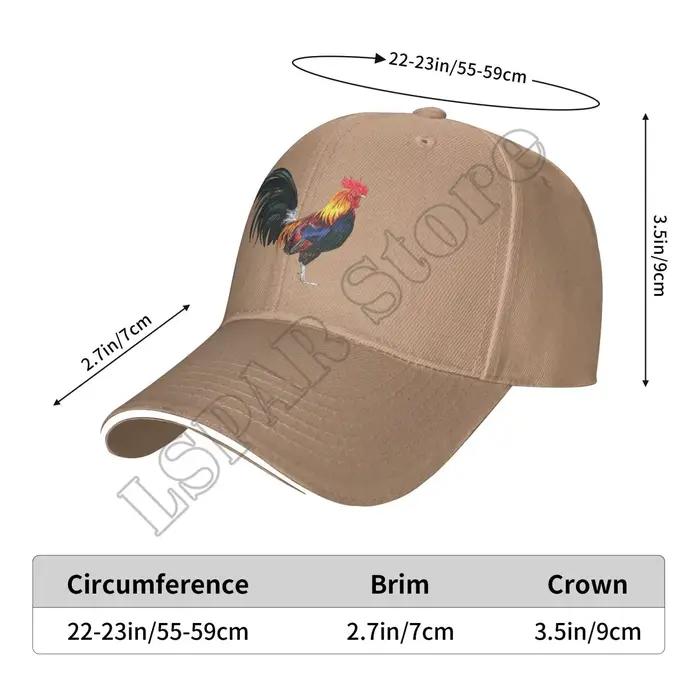 Casquette de Baseball à visière de poulet coq