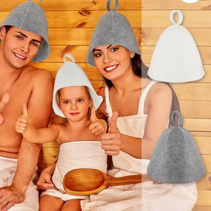 Chapeaux de sauna en feutre pour hommes et femmes