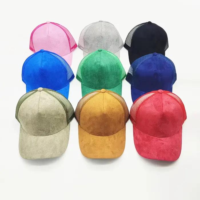 Casquettes de camionneur en cuir suédé pour hommes et femmes
