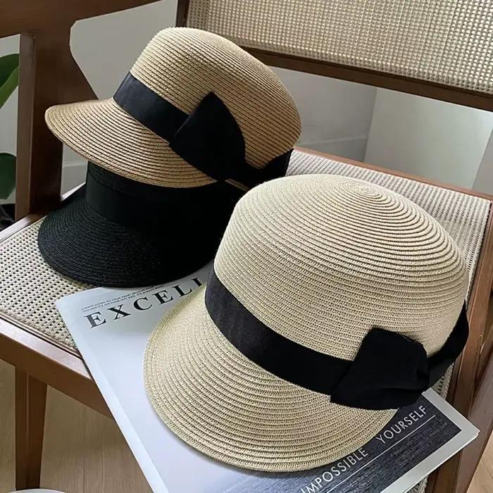 Chapeau de paille tressé élégant vintage