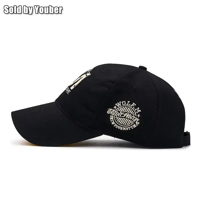 M lettre loup Totem broderie coton réglable dur haut casquette de Baseball chapeau de soleil camionneur casquettes papa chapeaux